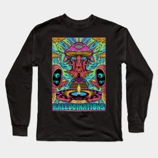 Halucination Psychedelic Artwork Long Sleeve T-Shirt